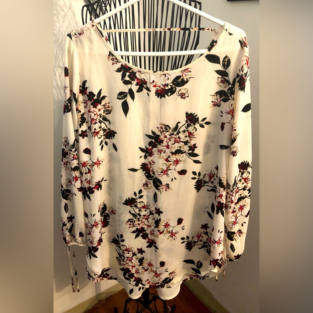 Large long sleeve floral blouse from Dynamite